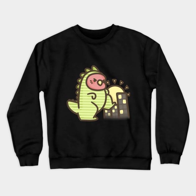 Watermelon-zilla Crewneck Sweatshirt by Blirbo